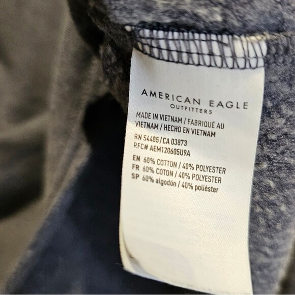 American Eagle Amazingly Soft Striped Cropped Hoodie Size Medium - Picture 2 of 5